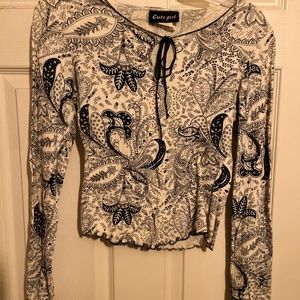 Cute Girl Vintage Peasant Blouse